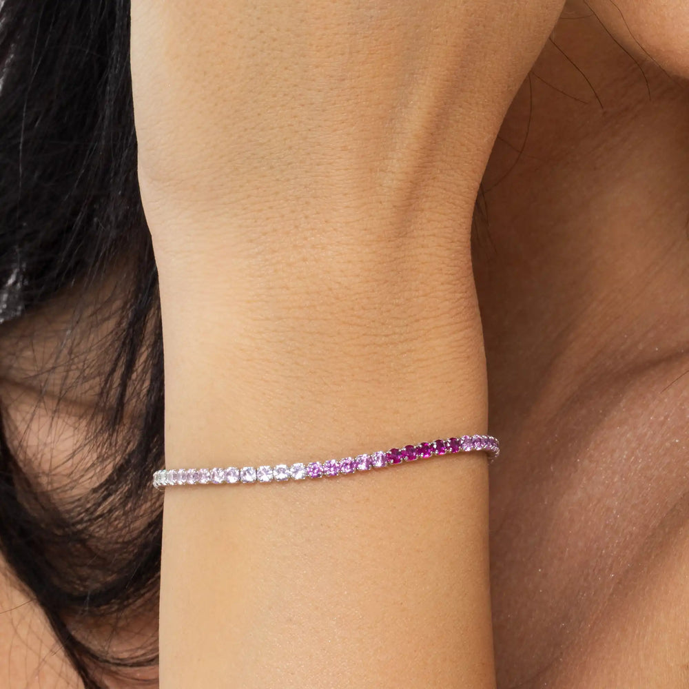 SREBRNA NARUKVICA TENNIS CORAL