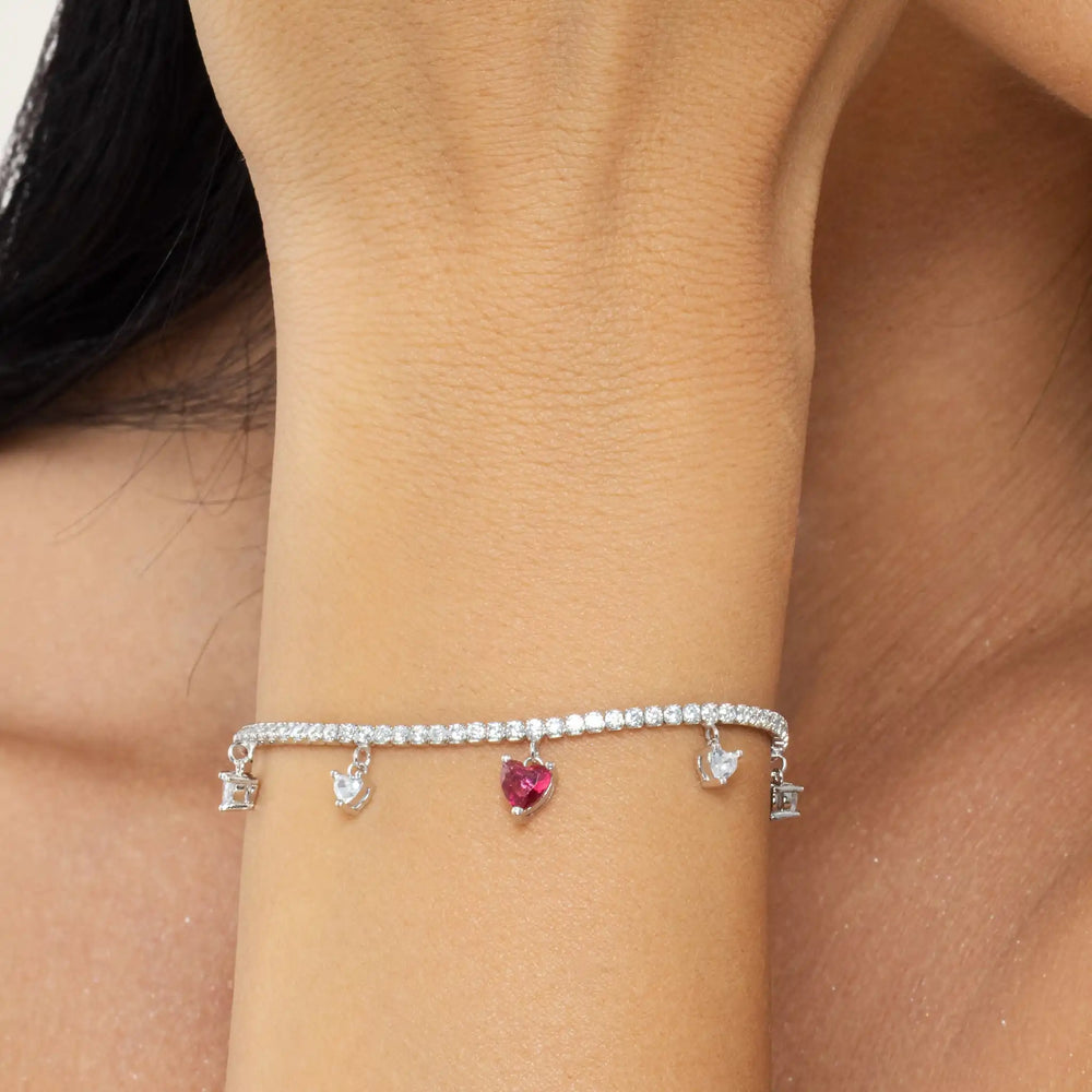 SREBRNA NARUKVICA TENNIS AMORE