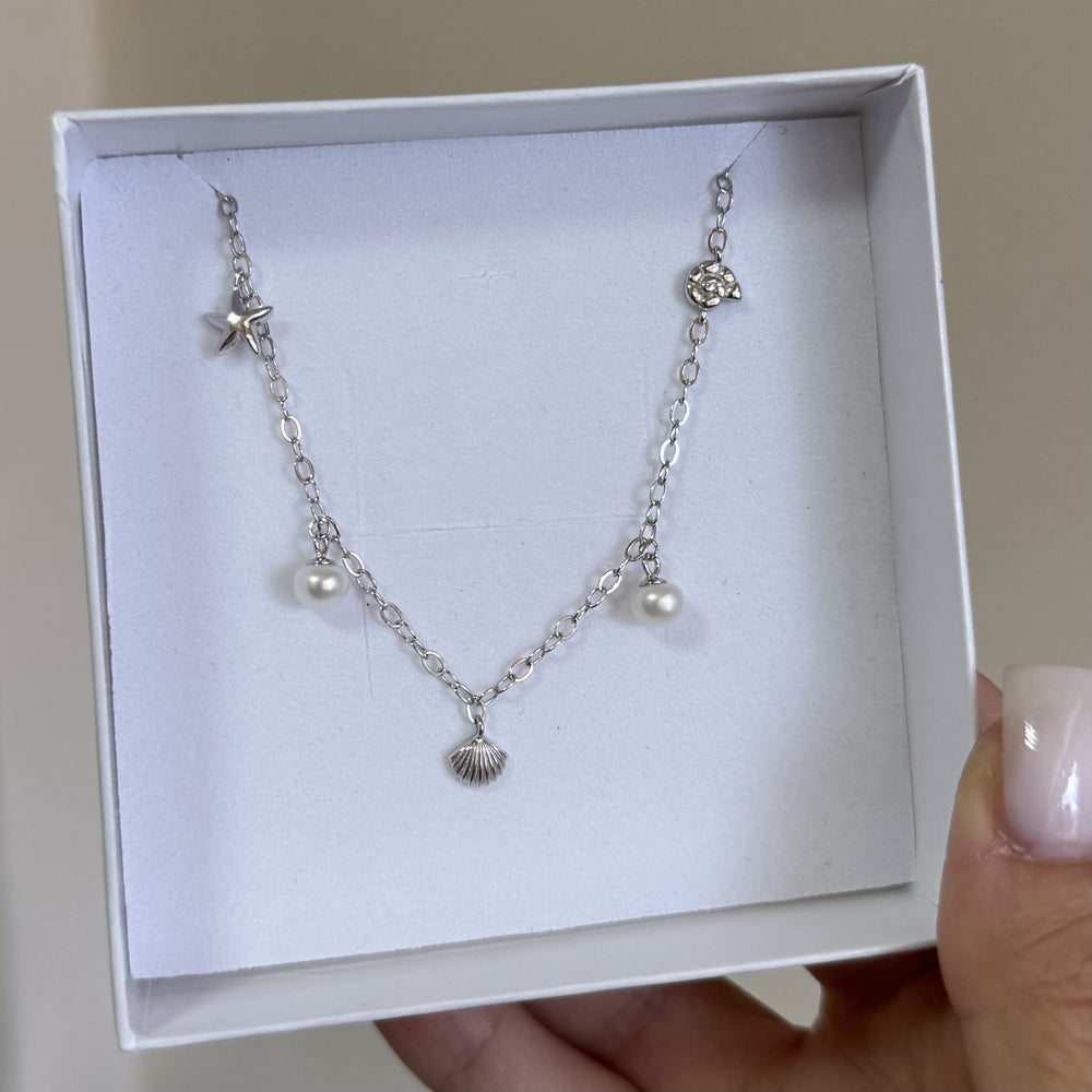 SREBRNA NANOGICA SHELL & PEARL LUX