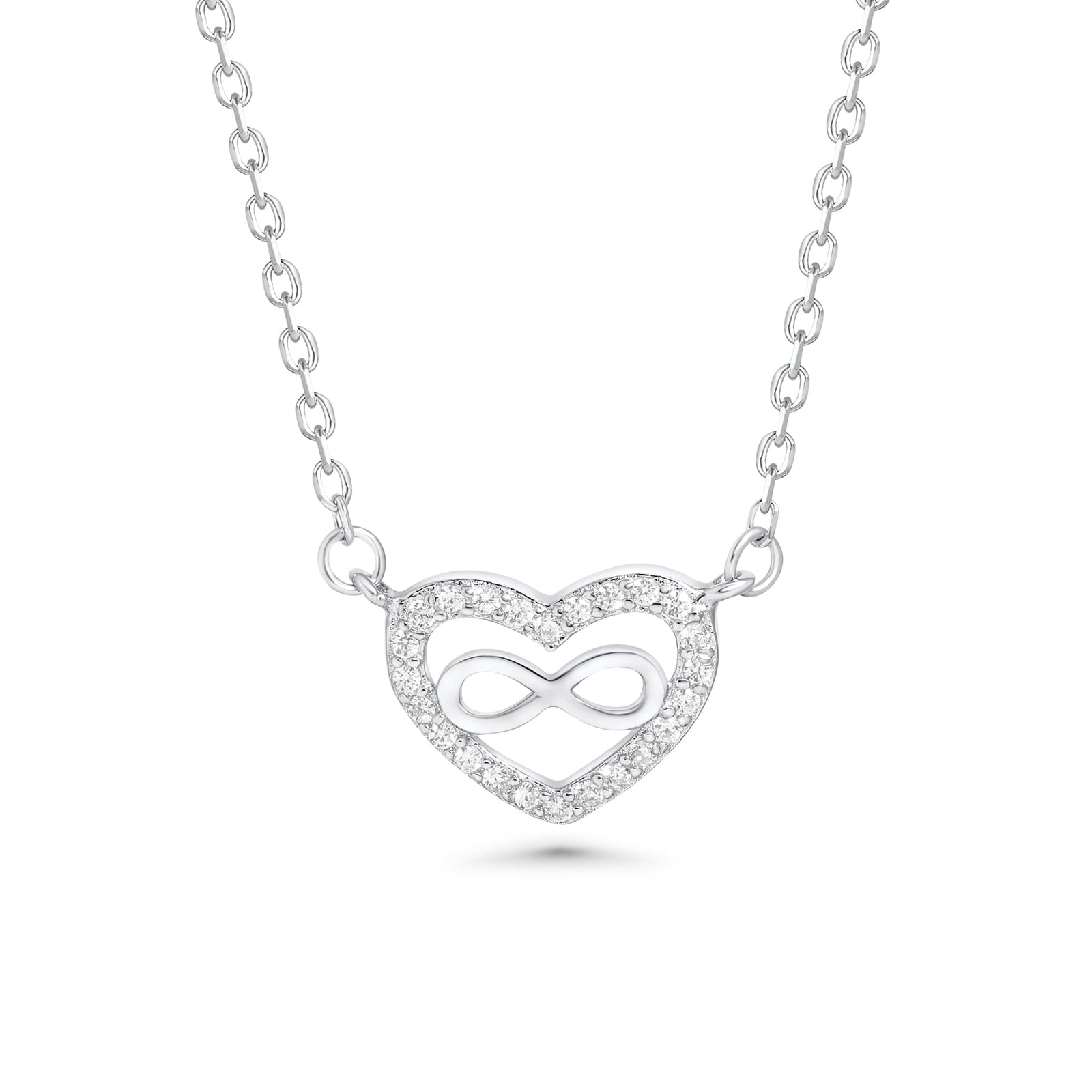 SREBRNA OGRLICA INFINITY & LOVE