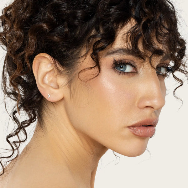 SREBRNI PIRSING MOON - JEDAN KOMAD