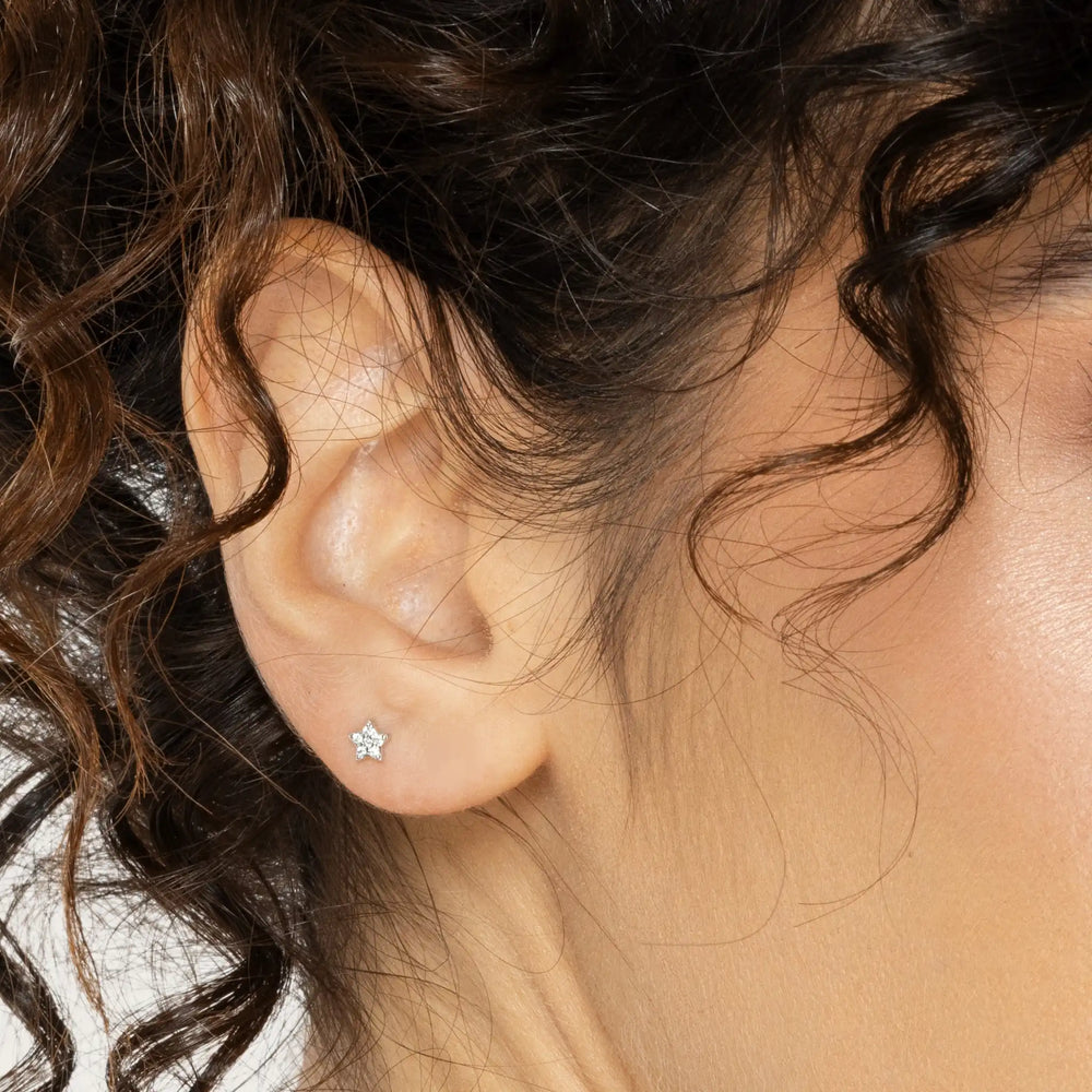 SREBRNI PIRSING STAR - JEDAN KOMAD