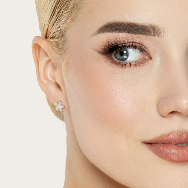 SREBRNE NAUŠNICE FLOWER JADE