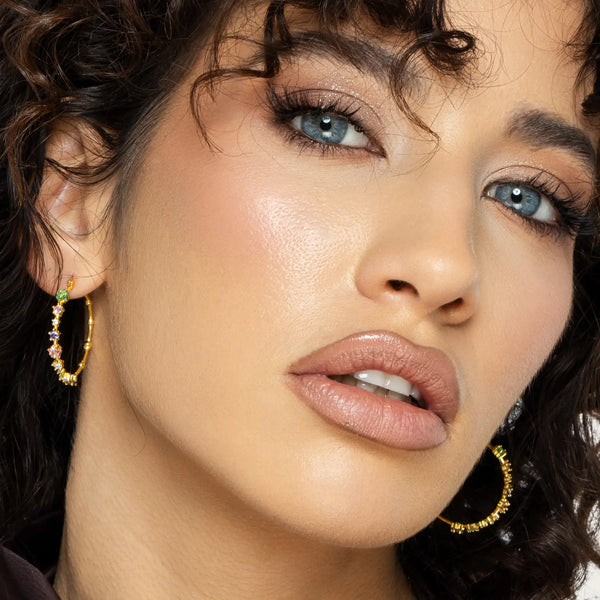 SREBRNE MINDJUŠE RAINBOW HOOPS