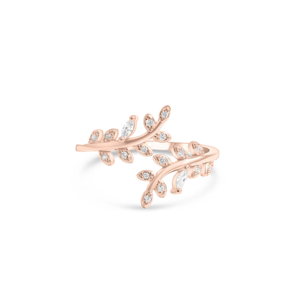 SREBRNI PRSTEN LEAF EMBRACE