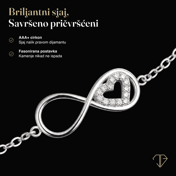 SREBRNA NARUKVICA INFINITY EMBRACE