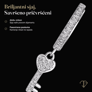 SREBRNE NAUŠNICE LOCKED HEART