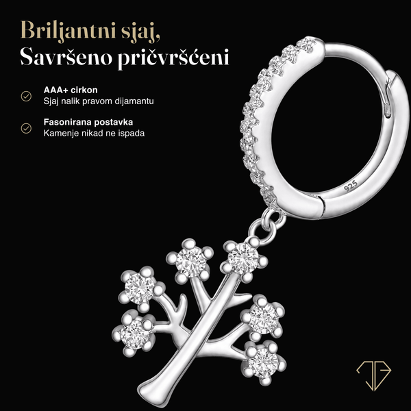 SREBRNE NAUŠNICE TREE OF LIFE