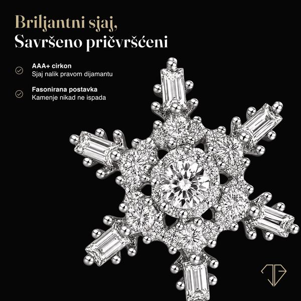 SREBRNE MINDJUŠE SNOWFLAKE