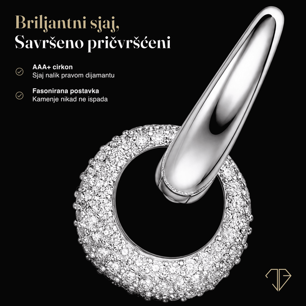SREBRNE MINDJUŠE DAZZLE HOOPS