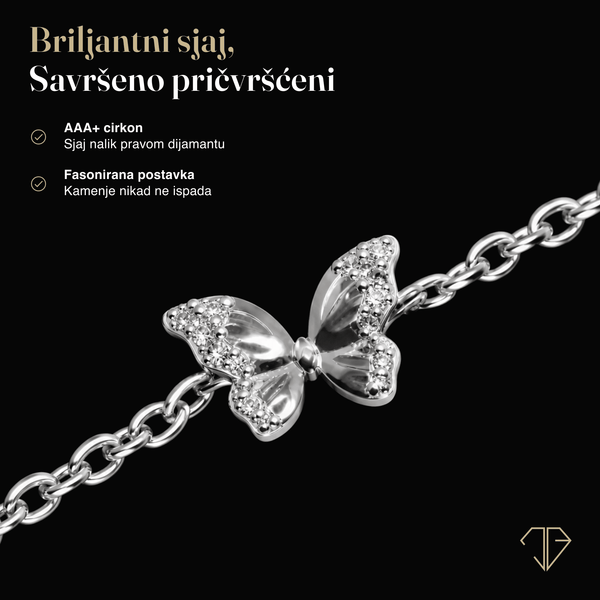 SREBRNA NARUKVICA BUTTERFLY DREAMS