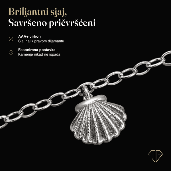 SREBRNA NARUKVICA SEASHELL