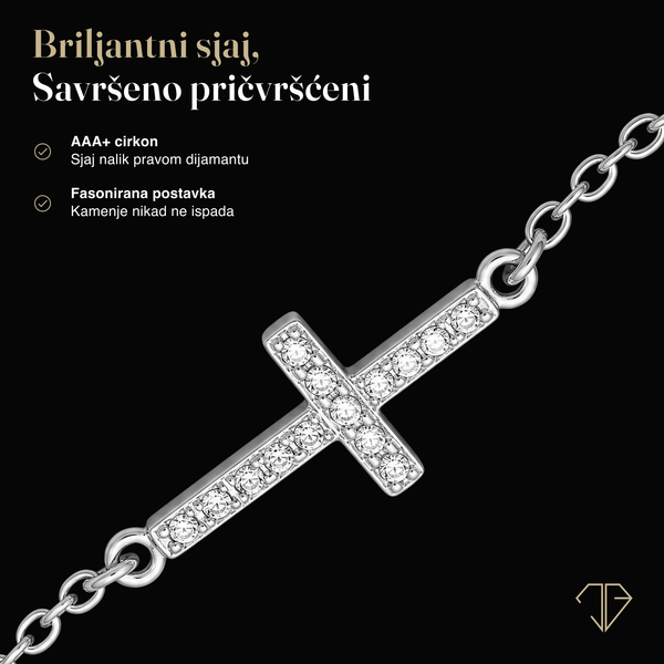 SREBRNA NARUKVICA LITTLE CROSS