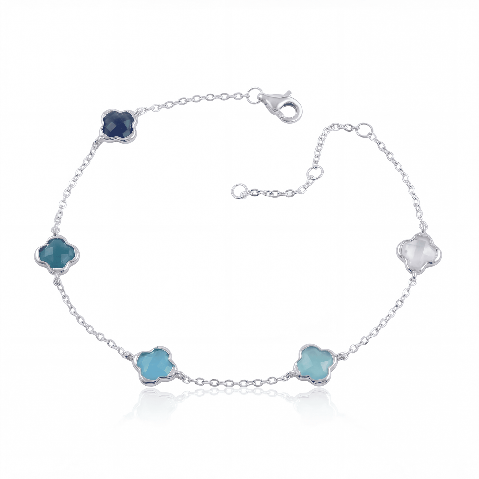 SRERBNA NARUKVICA OCEAN CLOVER