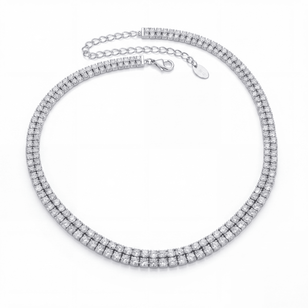 SREBRNA OGRLICA TENNIS CHOKER
