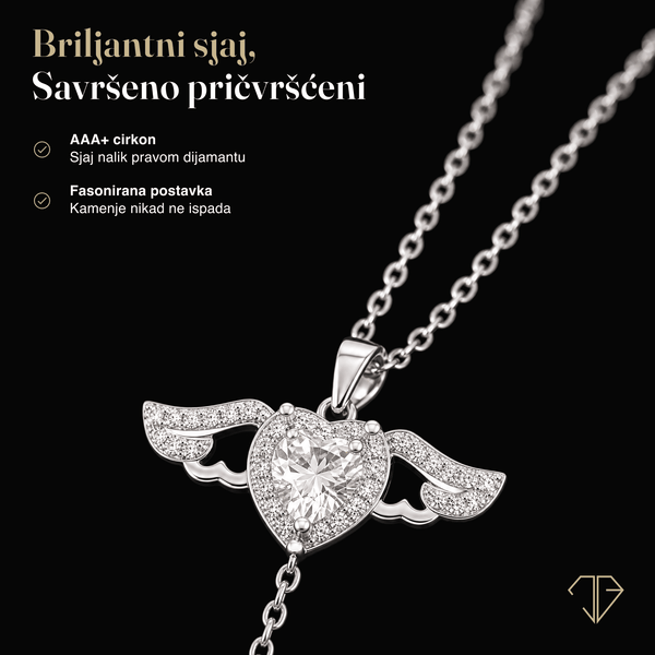 SREBRNA OGRLICA CUPID HEART