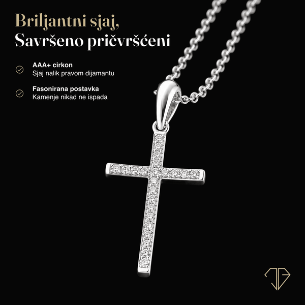 SREBRNA OGRLICA CROSS ELEGANCE