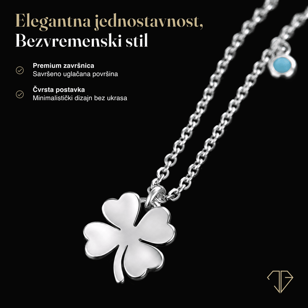 SREBRNA OGRLICA CLOVER CHARM