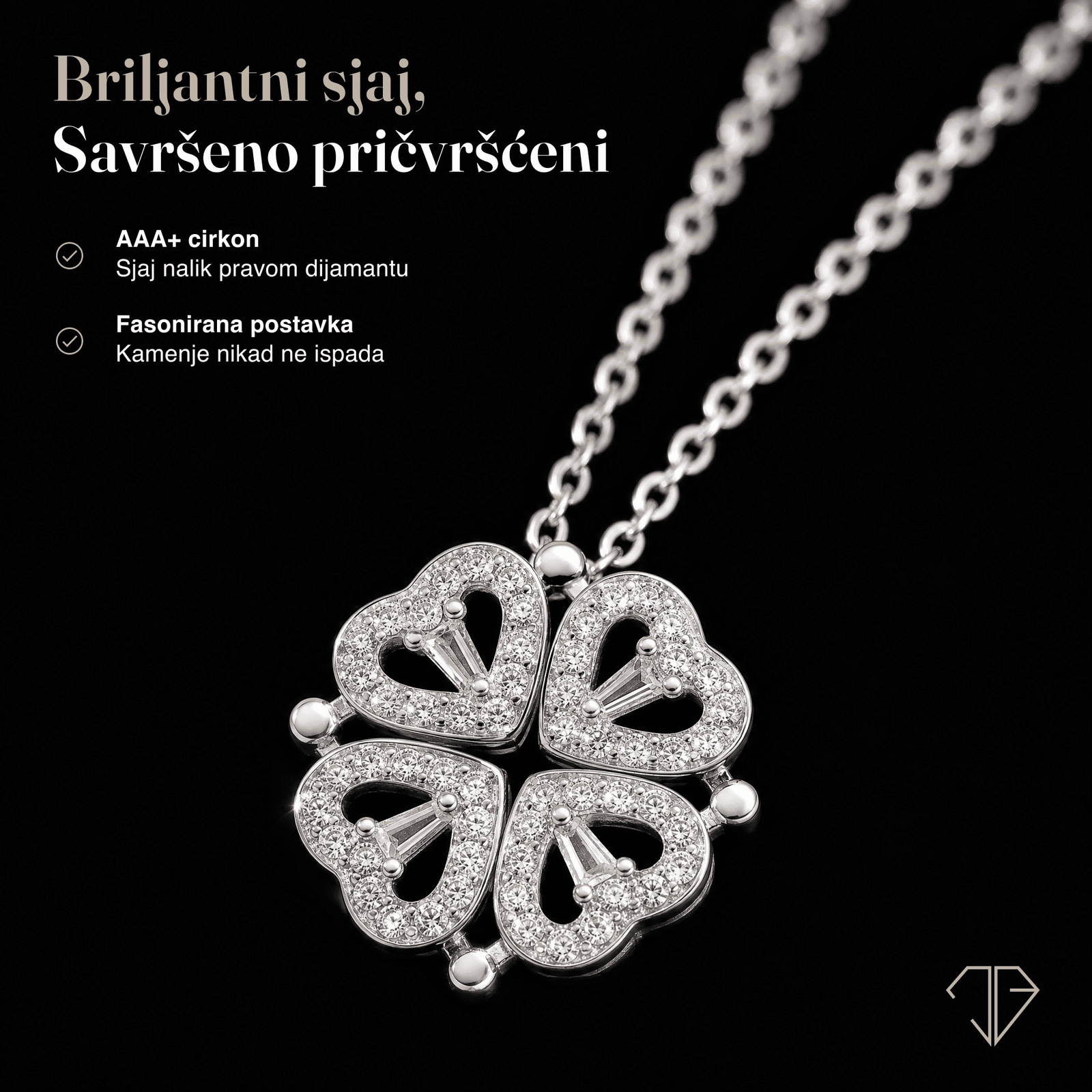 SREBRNA OGRLICA CLOVER OF HAPPINESS