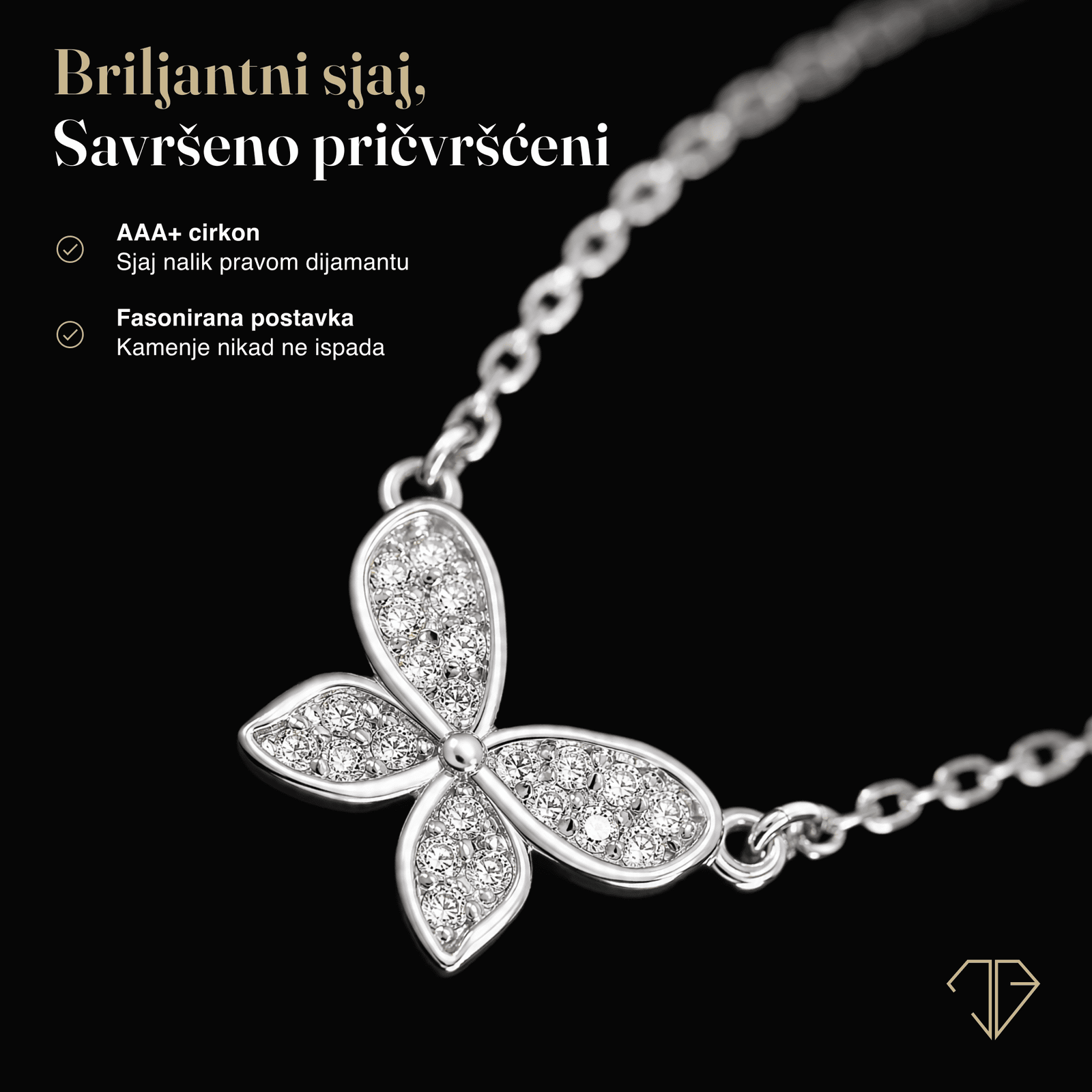 SREBRNA OGRLICA BUTTERFLY NAMI