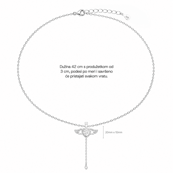 SREBRNA OGRLICA CUPID HEART