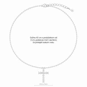 SREBRNA OGRLICA CROSS AMELIE
