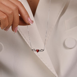 SREBRNA OGRLICA RED HEART
