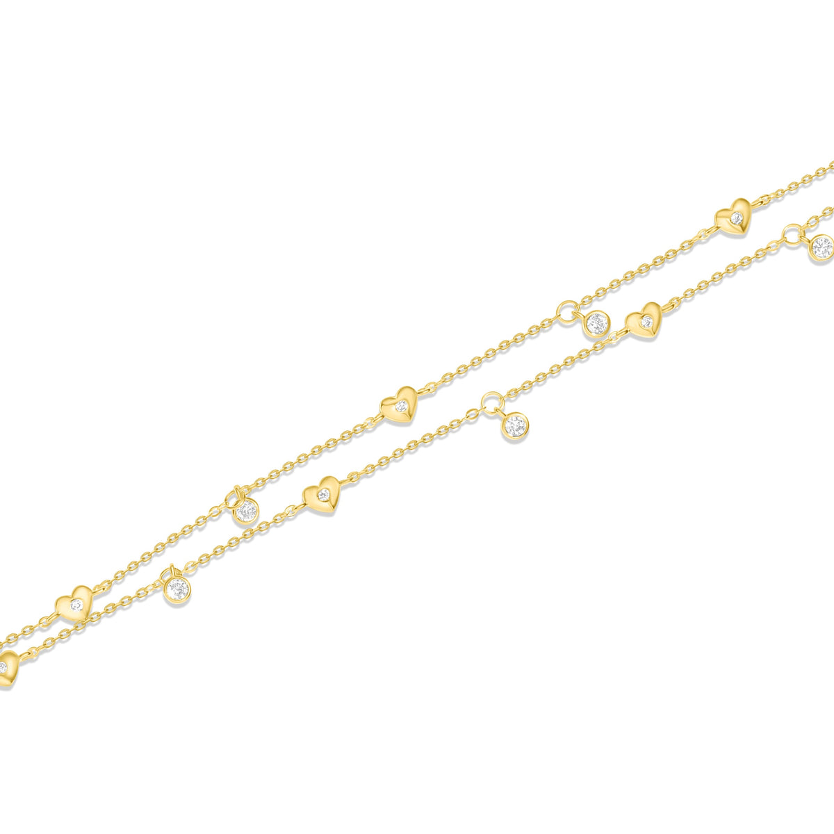 SREBRNA NANOGICA LITTLE HEARTS