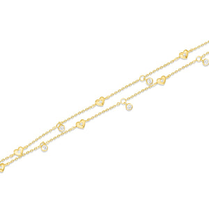 SREBRNA NANOGICA LITTLE HEARTS