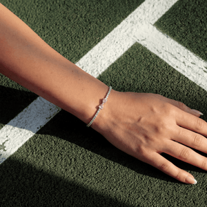 SRERBNA NARUKVICA TENNIS BOW