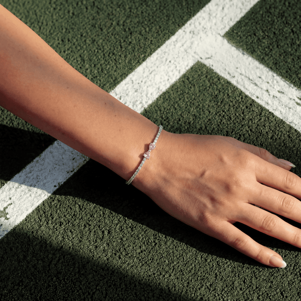 SRERBNA NARUKVICA TENNIS BOW