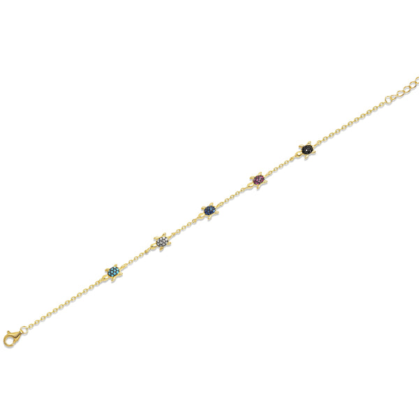 SREBRNA NARUKVICA RAINBOW TURTLES