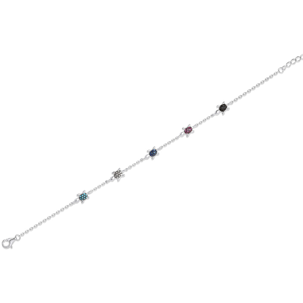 SREBRNA NARUKVICA RAINBOW TURTLES